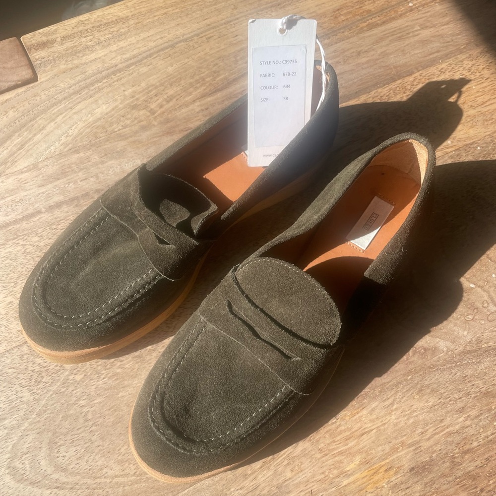 Olive Suede Loafers - Picture 8 of 8